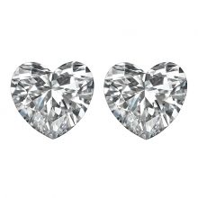 Loose Heart Diamond Brilliant Cut Side Stones by Ava Diamonds