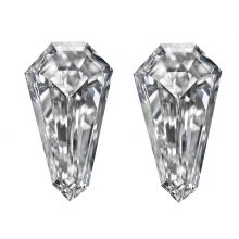 Elongated Shield Step Cut Matching Diamond Pairs - Ava Diamonds