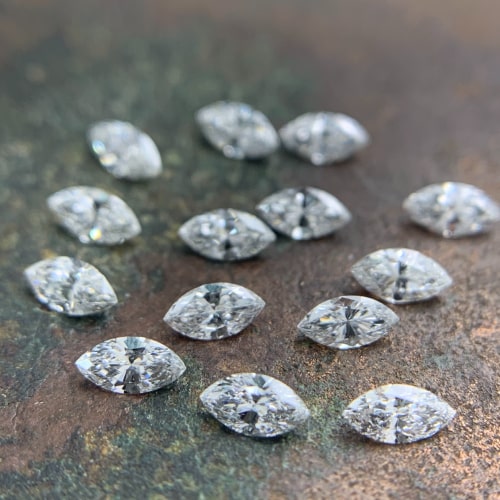 marquise cut diamond rows